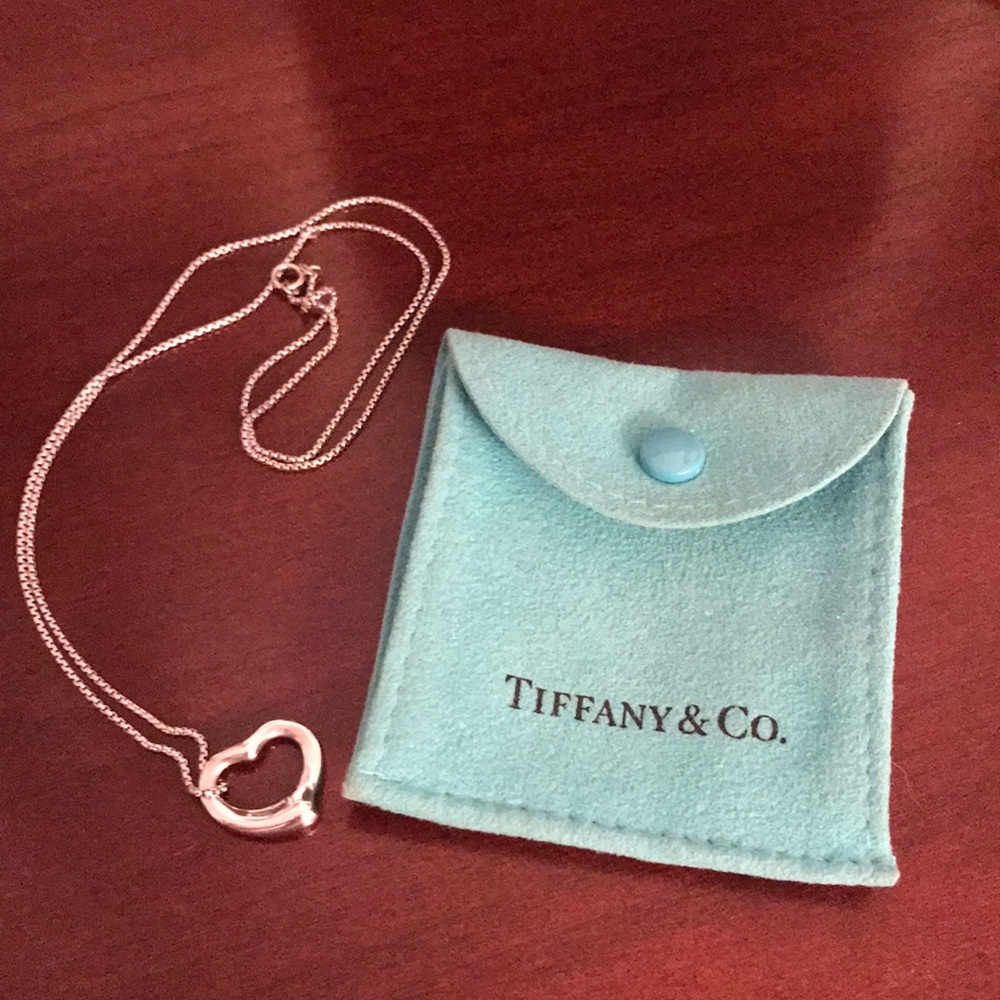 Tiffany & Co.  Elsa Perreti Open Heart Necklace